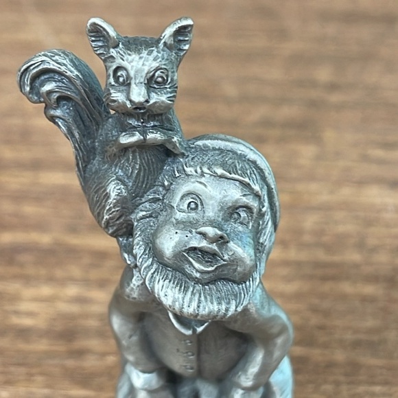Heritage Pewter Gnome with Squirrel Figurine - Picture 5 of 8